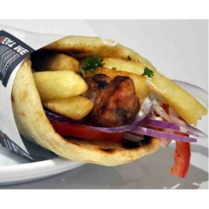 Πίτα με σουβλάκι χοιρινό