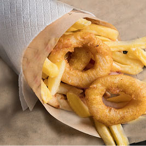 Καλαμαράκια πανέ ροδέλες